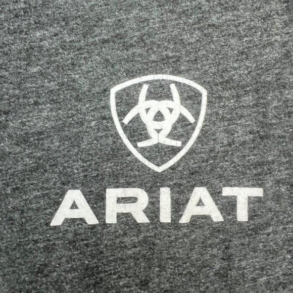 Ariat Men's Long Sleeve T-Shirt American Flag Logo Size L - Picture 5 of 9